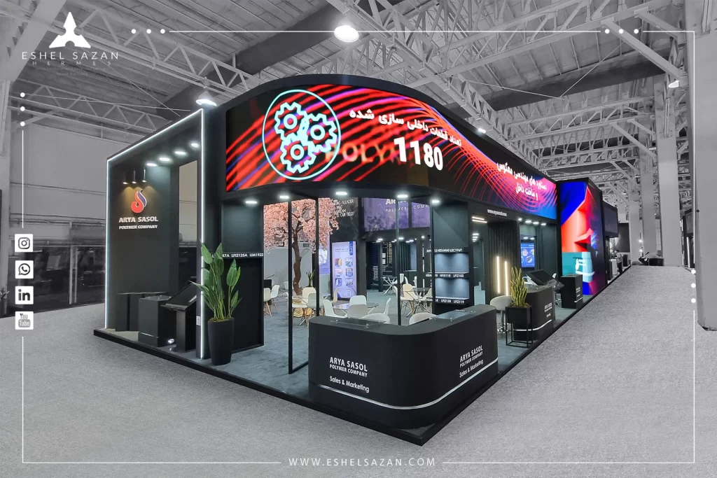 نمایشگر انعطاف پذیز LED در غرفه